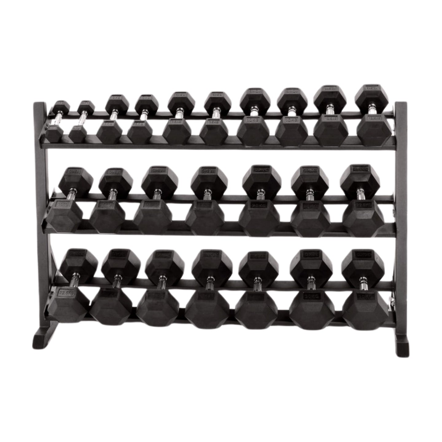 2.5kg - 30kg Hex Dumbbell Package (12 Pairs) - BlackBear Fitness